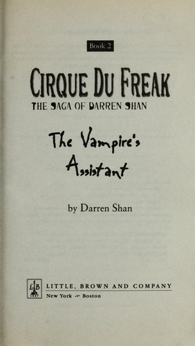 A vámpír inasa – Darren Shan borító