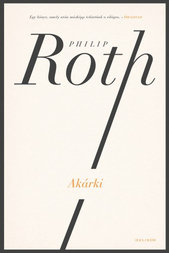 Akárki – Philip Roth borító