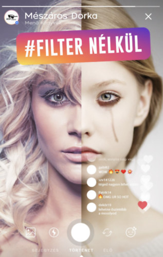 Filter nélkül – Mészáros Dorka borító