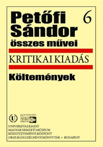 Petőfi Sándor összes művei 6. - Költemények – Petőfi Sándor borító