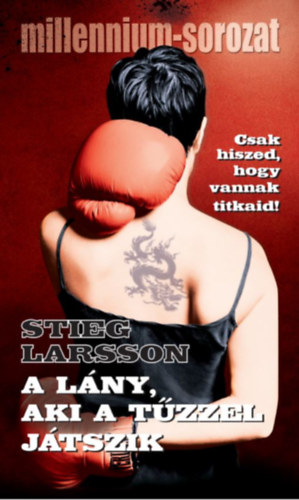 A lány, aki a tűzzel játszik – Stieg Larsson borító