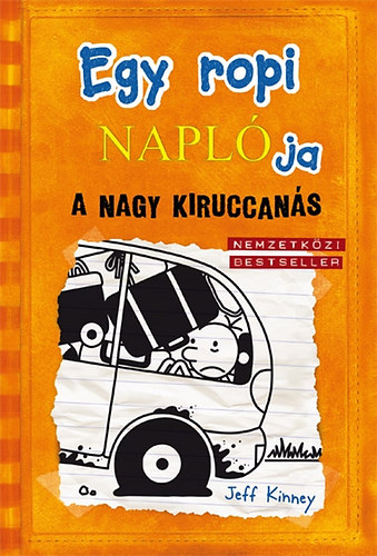 A nagy kiruccanás – Jeff Kinney borító