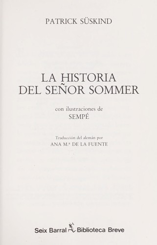 Sommer úr története – Patrick Süskind borító