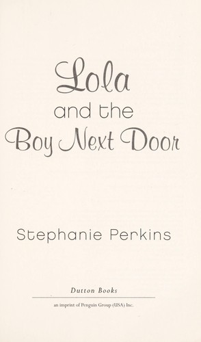 Lola és a szomszéd srác – Stephanie Perkins borító