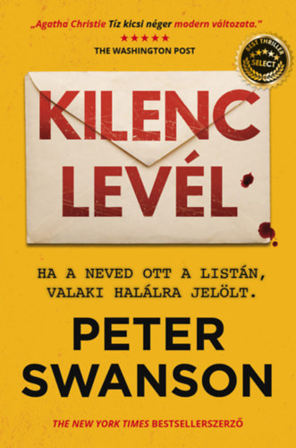 Kilenc levél – Peter Swanson borító