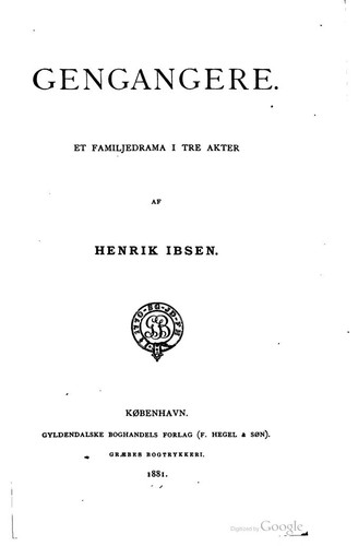 Kísértetek – Henrik Ibsen borító