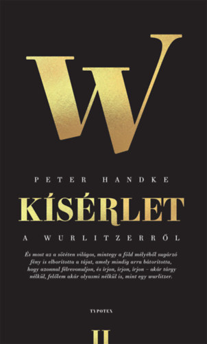 Kísérlet a wurlitzerről – Handke Peter borító