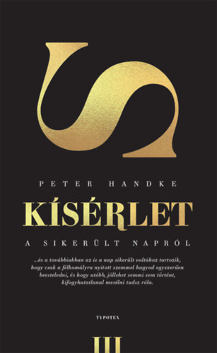 Kísérlet a sikerült napról – Peter Handke borító